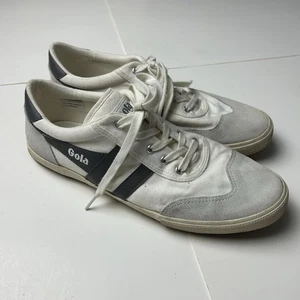 Gola Badminton Sneaker Shoe Low Top Canvas White Gray U.S. Men's Sz 11 - Picture 1 of 6