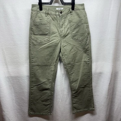 Kensie Jeans 女式高腰阔腿橄榄绿色裤子 2/26 码 — 第 1/4 张图片