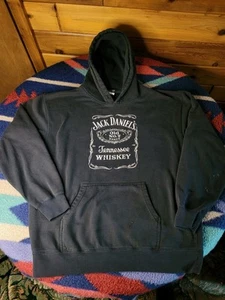 2006 Jack Daniels Whiskey Hoodie Sweatshirt Mens Large Embroidered Distressed - Picture 1 of 10