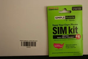 Simple Mobile Bring Your Own Phone Prepaid SIM Kit | 3-in-1 CDMA Sim Card - Picture 1 of 1