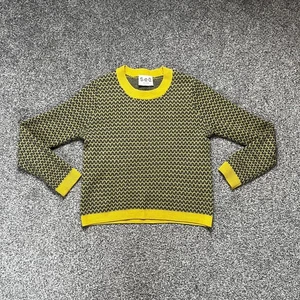Sea New York Wool Geo Print Sweater Sz 10UK 6US M Multicolour Warm Soft Cozy - Picture 1 of 12