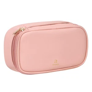 Makeup Bag, Small Travel Cosmetic Bag for Women, Portable 2 Layer Makeup Brus... - Picture 1 of 8