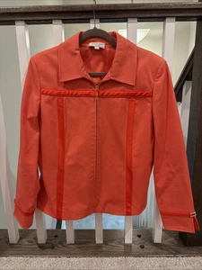 ST. JOHN SPORT by Marie grau Größe L DEEP CORAL Reißverschluss Jacke sehr guter Zustand - Bild 1 von 9