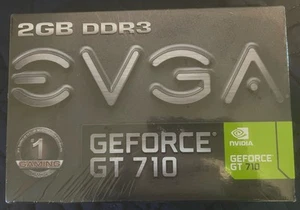 EVGA Nvidia GeForce GT 710 1GB DDR3 Graphics Card BRAND NEW SEALED - Picture 1 of 3