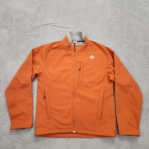 Vintage Nike ACG Jacket Mens Medium Orange Full Zip Fleece Lined Y2K Pockets - Picture 1 of 15