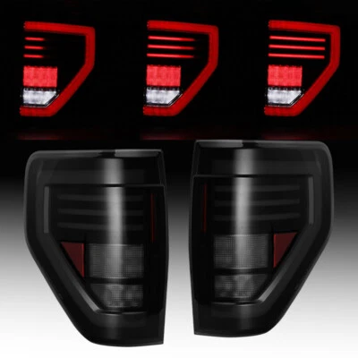 Sequential LED Tail Lights For 2009-2014 Ford F-150 F150 Pickup Smoke Lens Lamps Foto 1 de 4