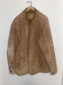 BOSTON HARBOUR Outdoor Wear Carmel Suede Leather Barn Jacket Coat Size XXL - Picture 1 of 8