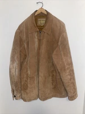 BOSTON HARBOUR Outdoor Wear Carmel Suede Leather Barn Jacket Coat Size XXL - Image 1 of 4