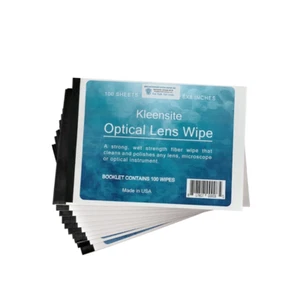 Kleensite Optical Lens Wipes, 6" x 8", Pack of 10 Books, 100 Sheets Each - Picture 1 of 3
