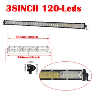 8D 38 pulgadas 360W Ultra Delgado Barra de Luz LED Punto Inundación Combo Coche Camión ATV SUV Barco - Imagen 1 de 10