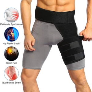 Hip Brace - Compression Groin Support Wrap for Sciatica Pain Relief Thigh - Picture 1 of 14