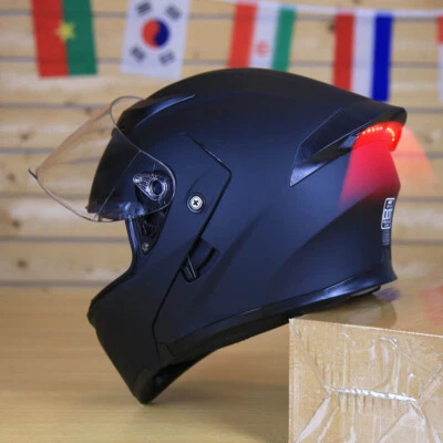 DOT Flip up Modular Dual Visor Full Face Helmet Men Women Motorbike Motorcycle - Изображение 1 из 4