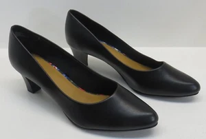 Zapatos de salón cómodos para mujer George negros sin cordones - tacones de 2,5" - talla 11 - Imagen 1 de 8
