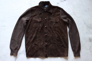 Vintage DAMON braune Wildleder/Wolle/Acryl Jacke Italy Gr. M - Bild 1 von 4