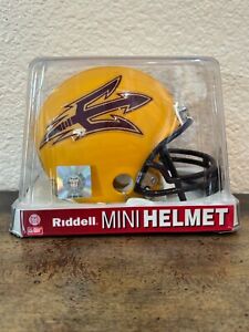 Arizona State (ASU) Sundevils 2011 Gold Riddell Mini Helmet in Original Box