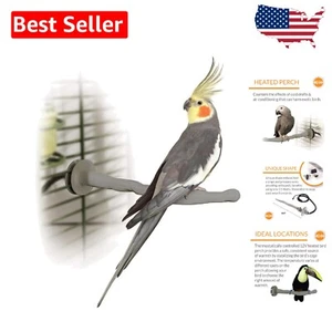 Thermostatic Heated Perch for Birds - Perfectly Sized for Bird Cages, 1 x 10.5'' - Picture 1 of 10