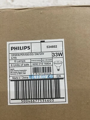 PHILIPS 534602 33PAR38/PER/830/S15/DIM/120V LED PAR38 MEDIUM BASE  - Image 1 of 3