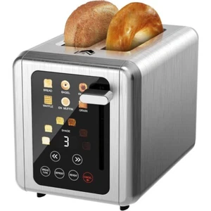 Touch screen Toaster 2 slice,Stainless Steel Digital Timer Toasters - Picture 1 of 8