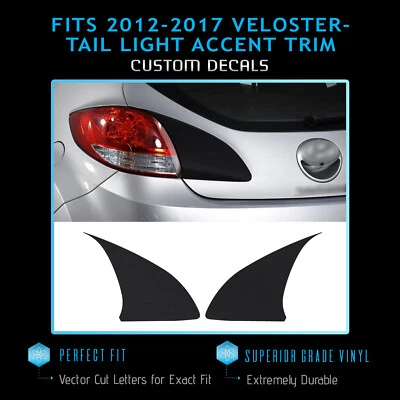 For 2012-2017 Hyundai Veloster Tail Lights Trim Overlay Decals - Flat Matte - Image 1 of 4
