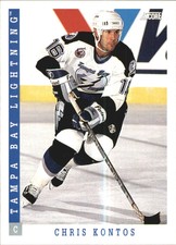 1993-94 Score Lightning Hockey Card #113 Chris Kontos