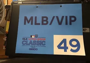 2021 Little League Classic Angels Indians VIP Parking Thick Glossy Sign 8/22 #49 - Picture 1 of 3