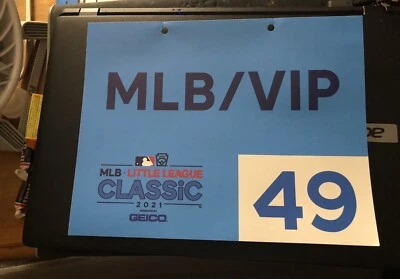 2021 Little League Classic Angels Indians VIP Parking Thick Glossy Sign 8/22 #49 - Image 1 of 3
