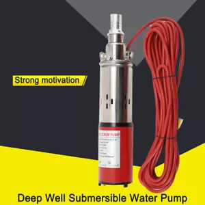 Solar Water Pump Submersible Deep Well Pump 12V DC 98.43ft 200W US - Picture 1 of 12