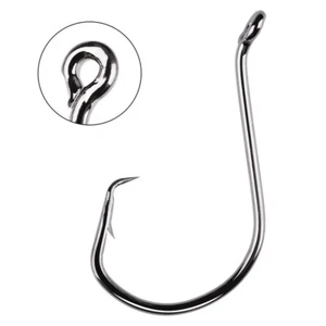50/100pcs Fishing Hooks Circle Hook #6-10/0 Offset Octopus Hooks Bass Catfish  - Picture 1 of 8