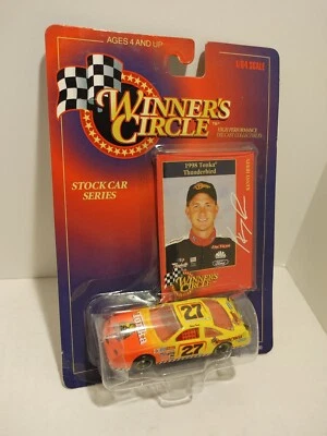 1998 NASCAR Winner's Circle Stock Car Series Car + Card - Kenny Irwin #27 Yellow - Image 1 of 3