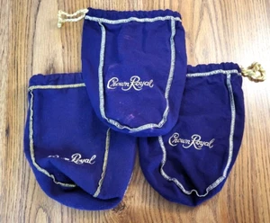 3 Stück Crown Royal Beutel Lila 750ml - Bild 1 von 7