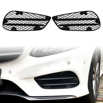 2 Pcs Front Bumper Fog Lamp Grille For Mercedes Benz E Class W212 2013-2015 2014 Foto 1 de 4