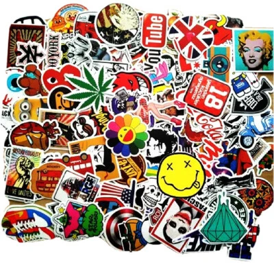 UK 50 Best Random Cool Sticker Pack Decal Vinyl Guitar Luggage Skateboard Laptop - Image 1 of 4
