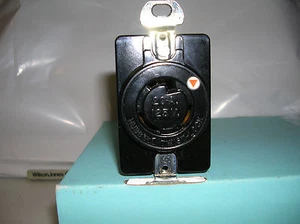 HUBBELL L5-20R IG2310 1P 3 Wire 20A 125V Receptacle Twist-Lock Black Nylon Face - Picture 1 of 8