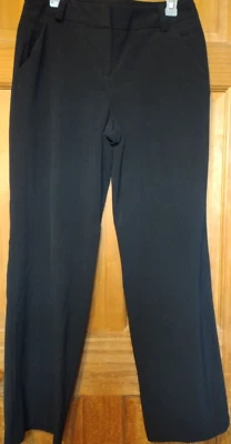 Larry Levine Stretch Dress Pants Size 8 Womens Black Faux Back Pockets - Image 1 of 4