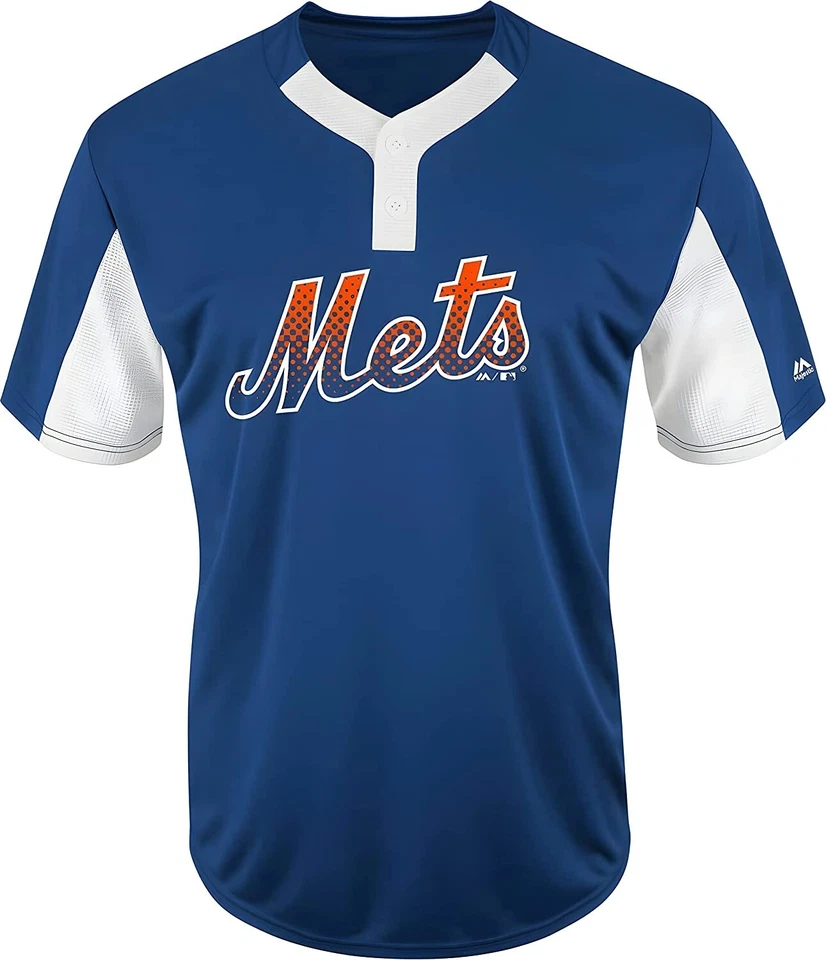 Majestic New York Mets Premier Eagle Cool Base Boy's  2-Button Jersey X-LARGE 18 - Image 1 of 1