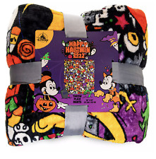 Disney Halloween Mickey Friends Pumpkins Candy Ghosts Soft Throw blanket New