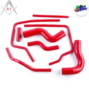 Red For Subaru 96-00 Impreza WRX STI GC8 GF8 EJ20 Silicone Radiator Hoses Kit - Picture 1 of 3
