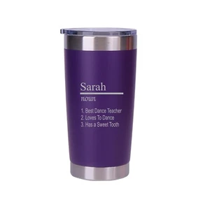 Personalisierter Thermosbecher Substantiv/Definition doppelwandig isoliert 500 ml lila - Bild 1 von 2