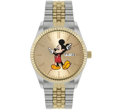 Disney Mickey Mouse Two Tone Stainless Steel Bracelet Watch MK8185 - Image 1 of 3