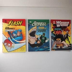 Flash/Green Lantern/ Wonderwoman - DC Super Heroes Kids Books x3 - 2013 Raintree - Picture 1 of 10