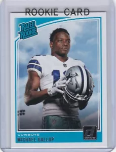 MICHAEL GALLUP ROOKIE CARD 2018 Donruss RATED RC Football CSU Dallas Cowboys! - Bild 1 von 2