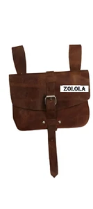 Cartera/bolso de cintura/bolso de cuero marrón unisex medieval hecho a mano - Imagen 1 de 6