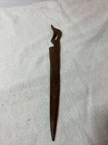 carved wood letter opener - Picture 1 of 6