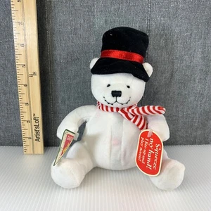 Dakin Applause White Polar Bear Lights Sound Christmas Stuffed Plush With Tag - Picture 1 of 17