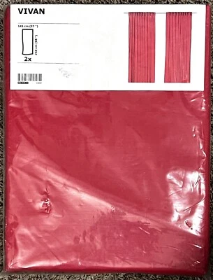 IKEA красный - 2 упаковки VIVAN шторы машинная стирка поликоттон 57 «x 98» - Изображение 1 из 4