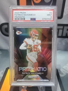 2023 PANINI PRIZM PATRICK MAHOMES INSERTO PRIZMATIC KANSAS CITY CAPI PSA 9 - Foto 1 di 2