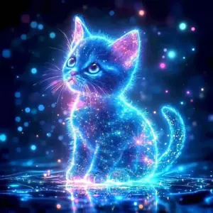 5D Diamond Art Painting Kits for Adults, Animal Cat Full Drill Diamond Painting - Picture 1 of 6