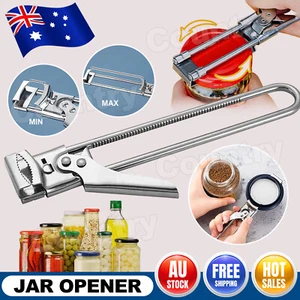 Multifunctional Stainless Steel Jar Opener Adjustable Bottle Lid Beer Gripper AU - Picture 1 of 10