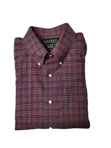 Lauren Ralph Lauren Mens Red Green Plaid Classic Fit Non Iron Shirt 17 32/33 - Picture 1 of 16