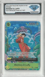 2024 One Piece MONKEY D. LUFFY #OP07-109 Treasure Rare 💎 DSG 10 Gem Mint - Picture 1 of 2
